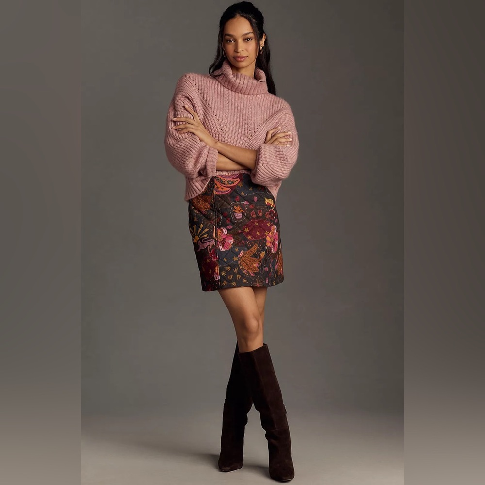 Farm Rio Printed Quilted Mini Skirt XXS